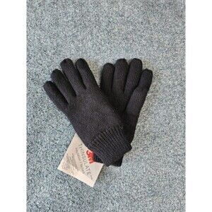 NWT 3M Thinsulate Insulated Black Knit Winter Gloves Unisex One Size